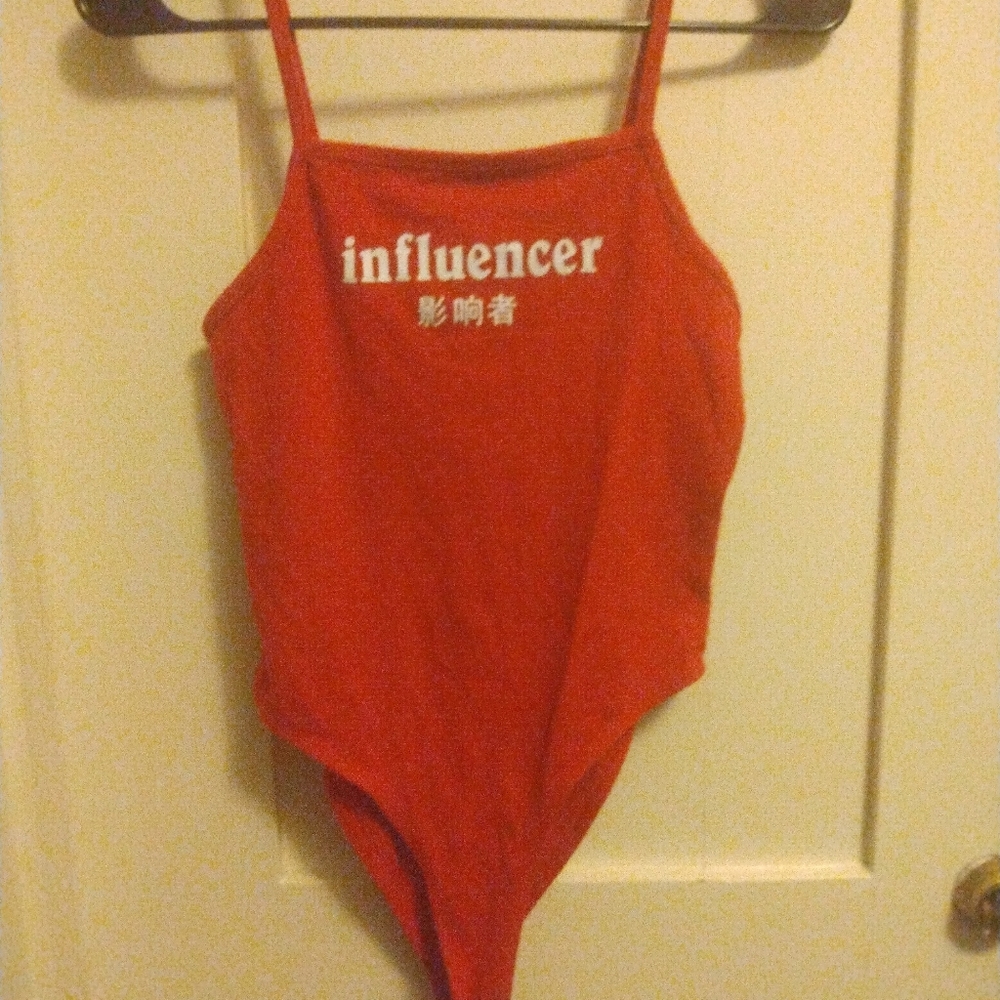 Red "Influencer" Bodysuit